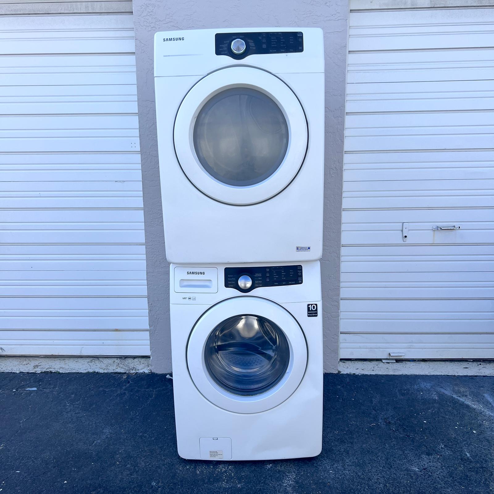 Samsung Washer and Dryer Front Load Set - White Samsung Washer and Dryer Front Load Set - White